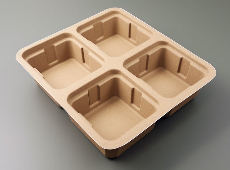 Molded pulp inserts dunnage for ecommerce