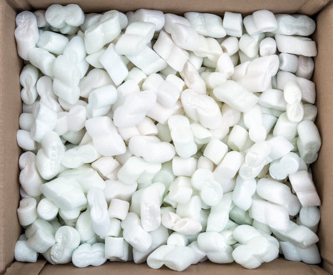 Packing peanuts dunnage for ecommerce
