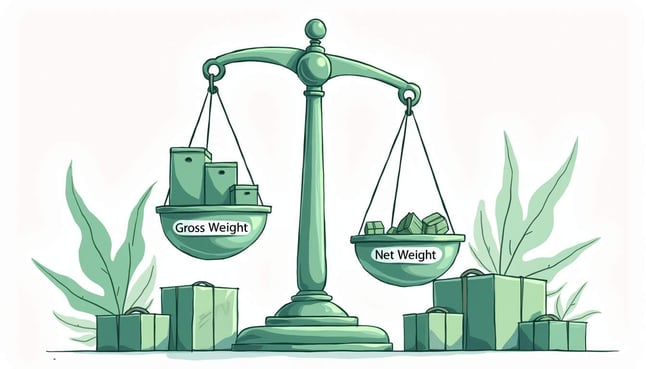 Difference between net and gross weight