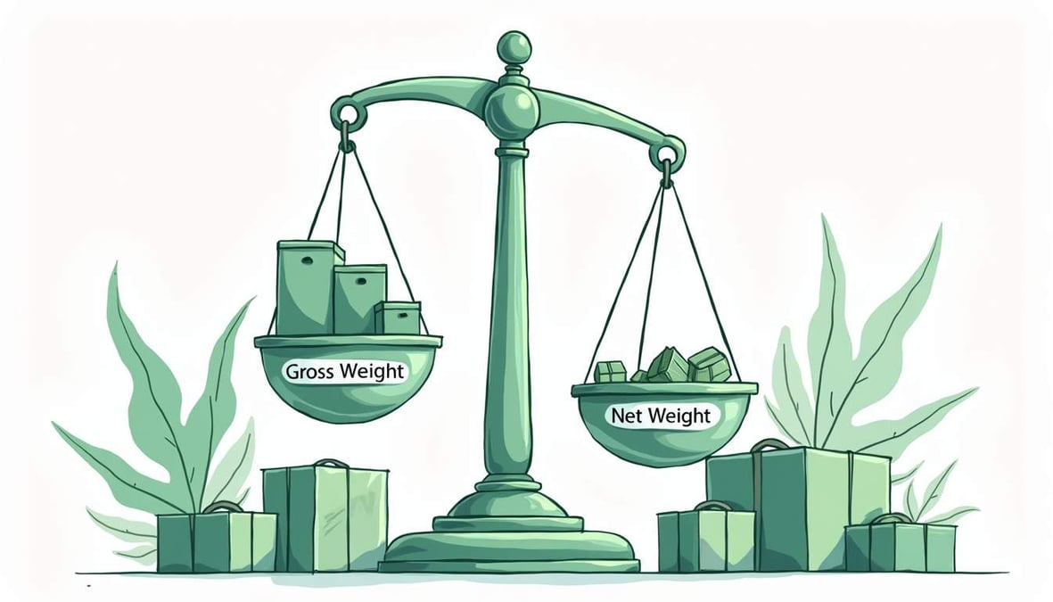 Difference between net and gross weight