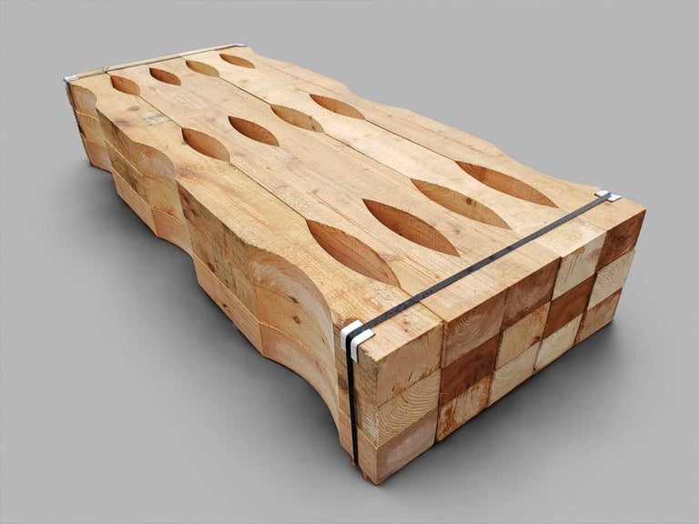Wooden dunnage for ecommerce