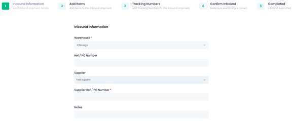 create inbound shipment