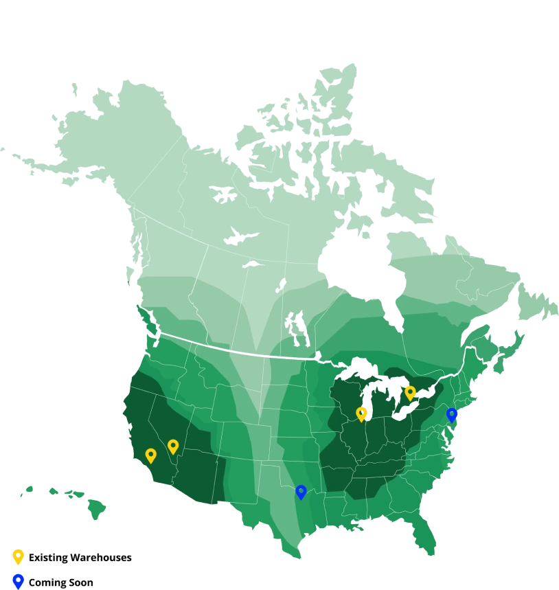 fulfillment locations map