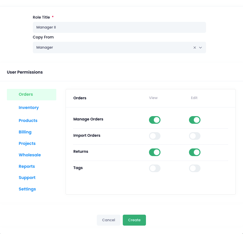 Portal v2 User Permissions Option