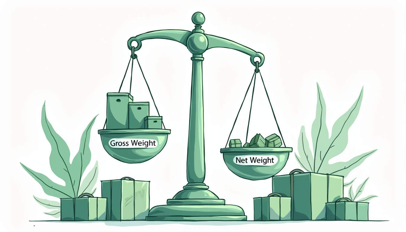 Difference between net and gross weight